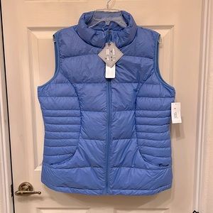 32 Degrees Blue Lightweight Down Packable Vest XL NWT